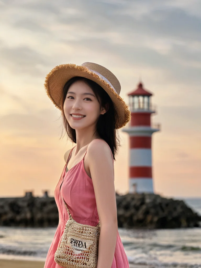 谁懂啊 这个夕阳灯塔的电影感📸万宁约拍