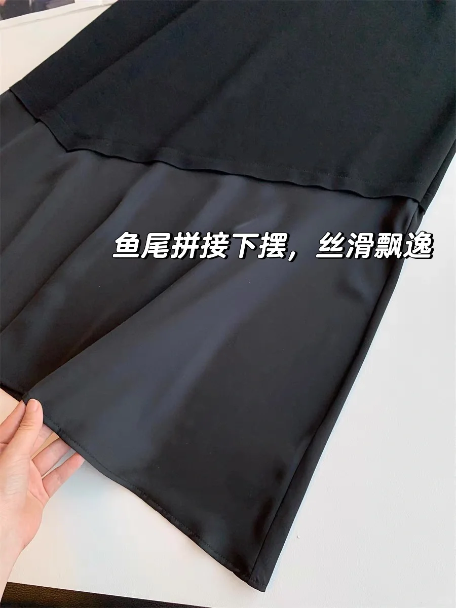 今年买到的巨满意的慵懒气质鱼尾小黑裙