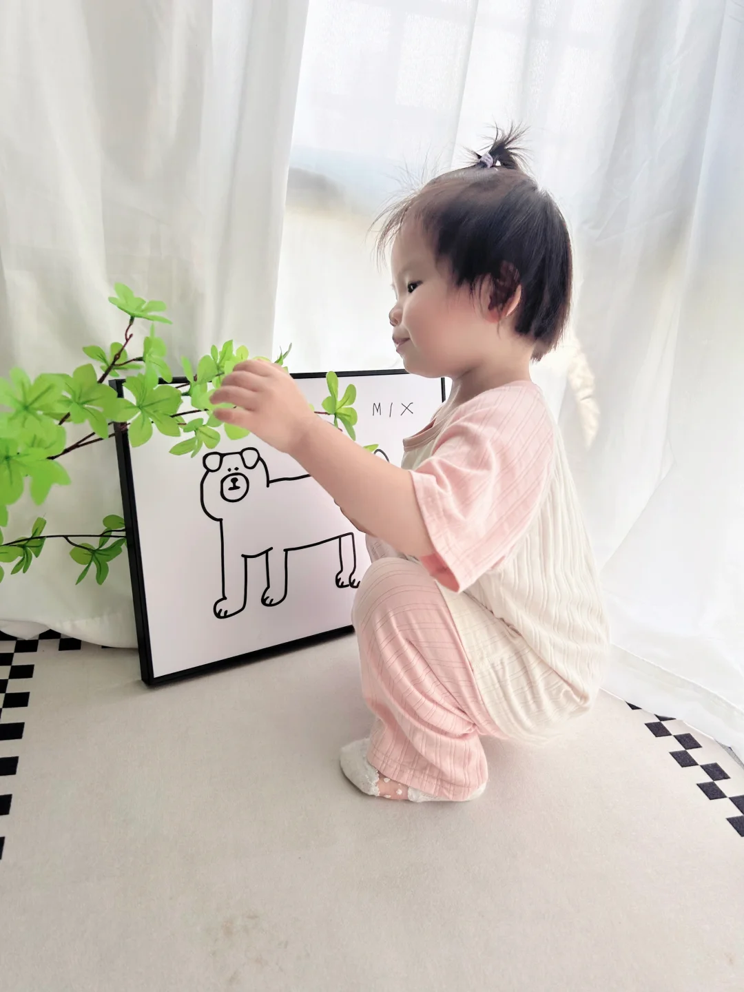 🌸 夏日甜心必备！女宝粉色竹棉套装🌿