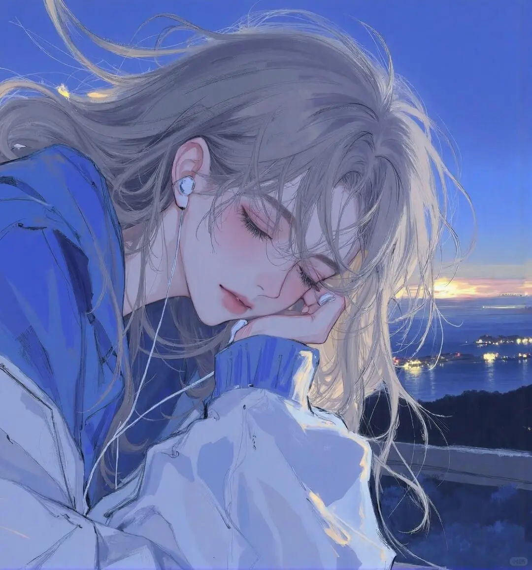 蓝色系的动漫女头超爱❤️