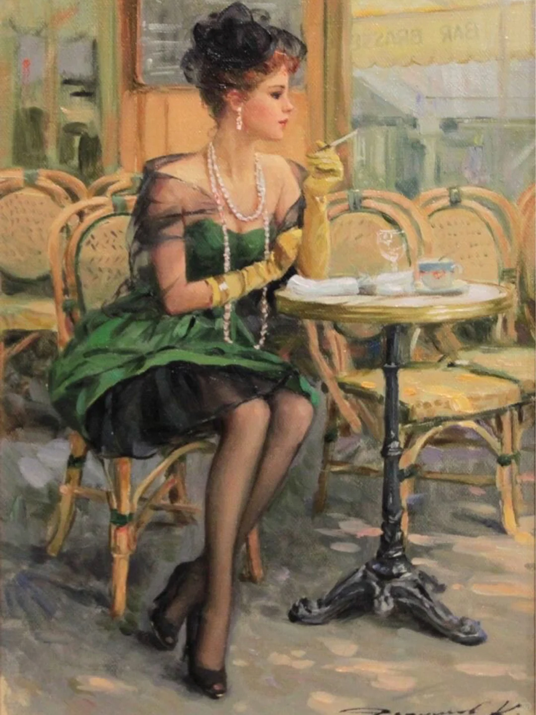 vintage painting｜复古油画美人｜温润如玉
