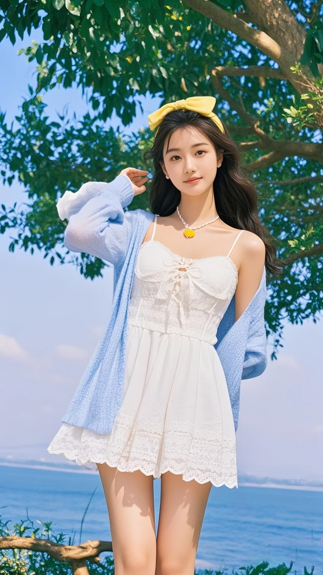 睡衣写真，甜系少女，ai后期