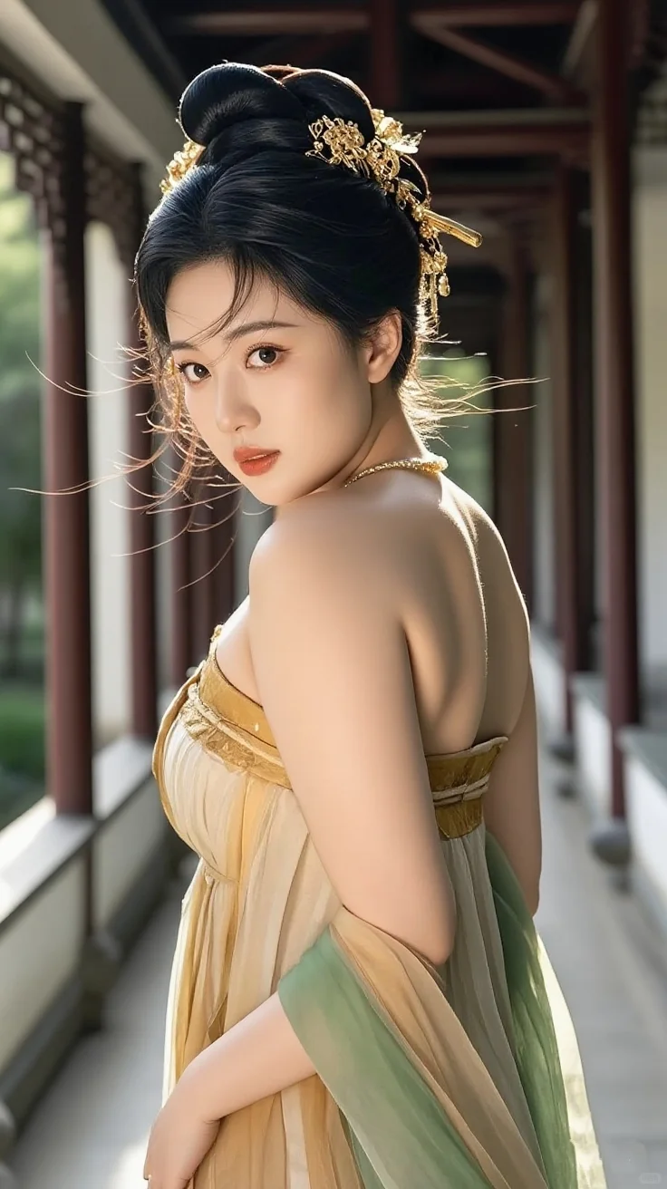 身材真匀称，曲线特别有女人味。