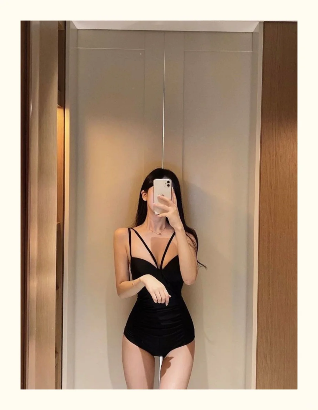 绝了绝了👙黑系泳衣真的是天花板💕绝美显
