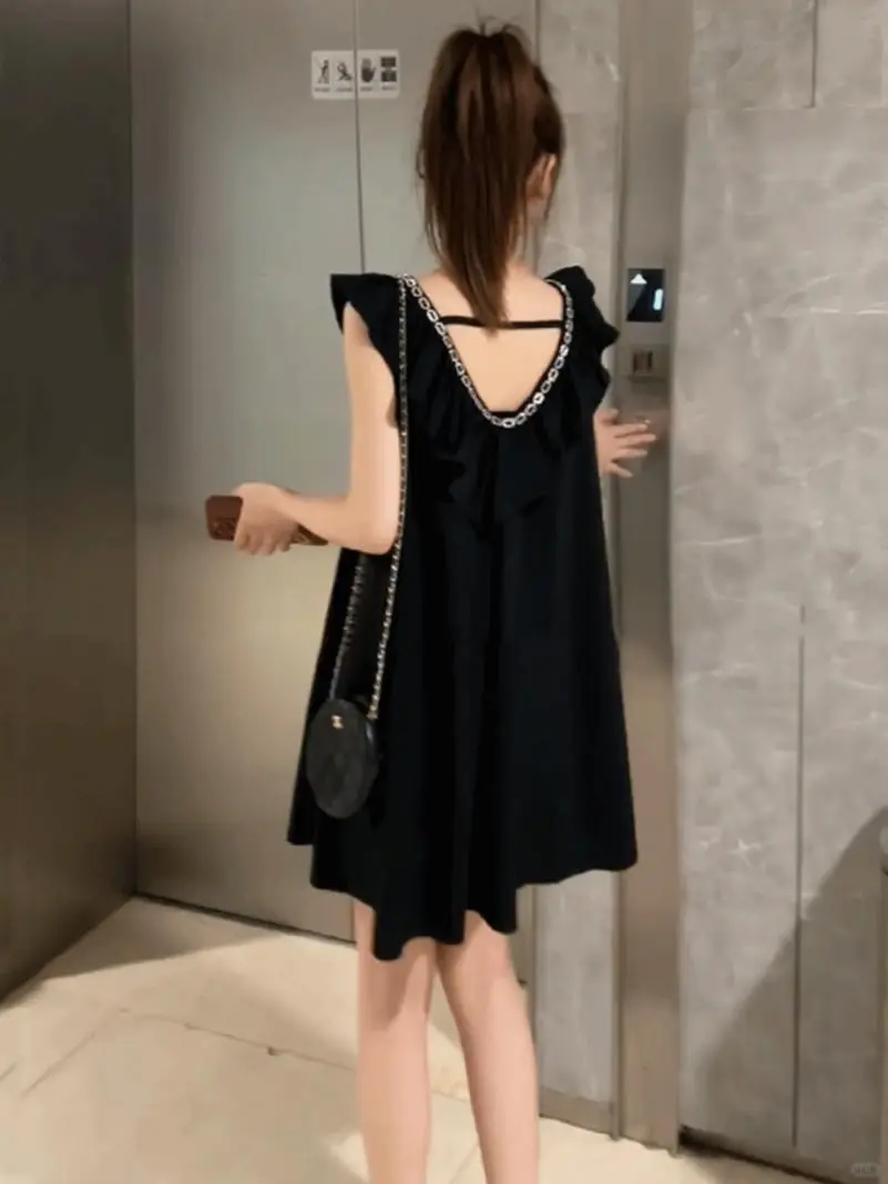 无袖连衣裙女夏季裙子2025新款今年流行