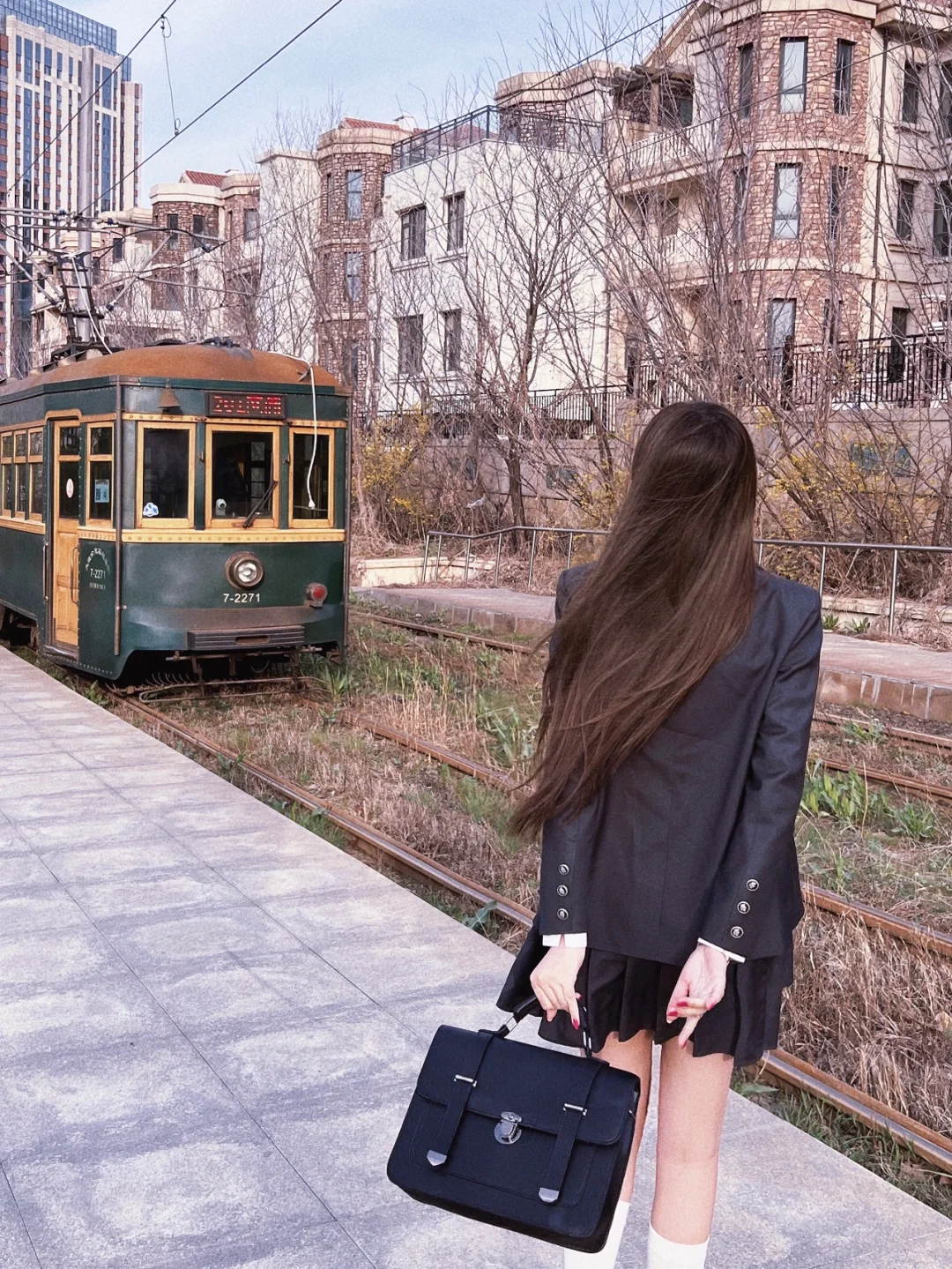 大连旅行｜复古有轨电车🚃日系jk制服拍照