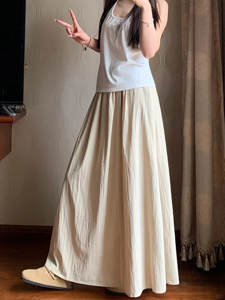 我愿称这条哥弟杏色山本半身裙为神！