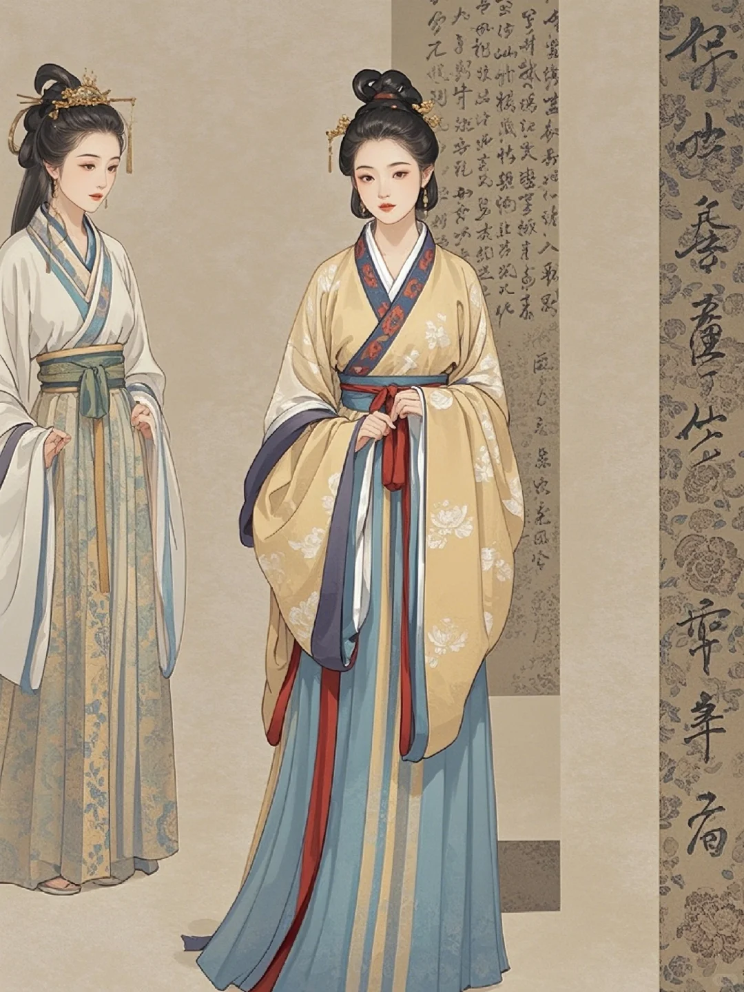 古风💕秦汉服饰美，佳人韵如诗