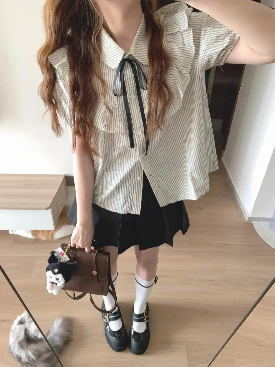 法式撩人👗泡泡袖衬衫JK套装