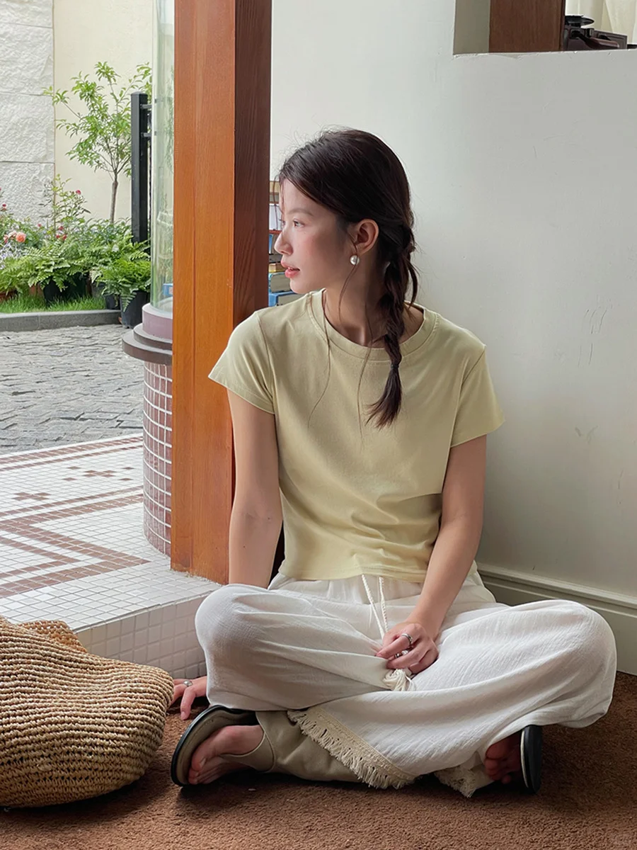 夏季必备！🍃韩系简约设计感短袖T恤👚