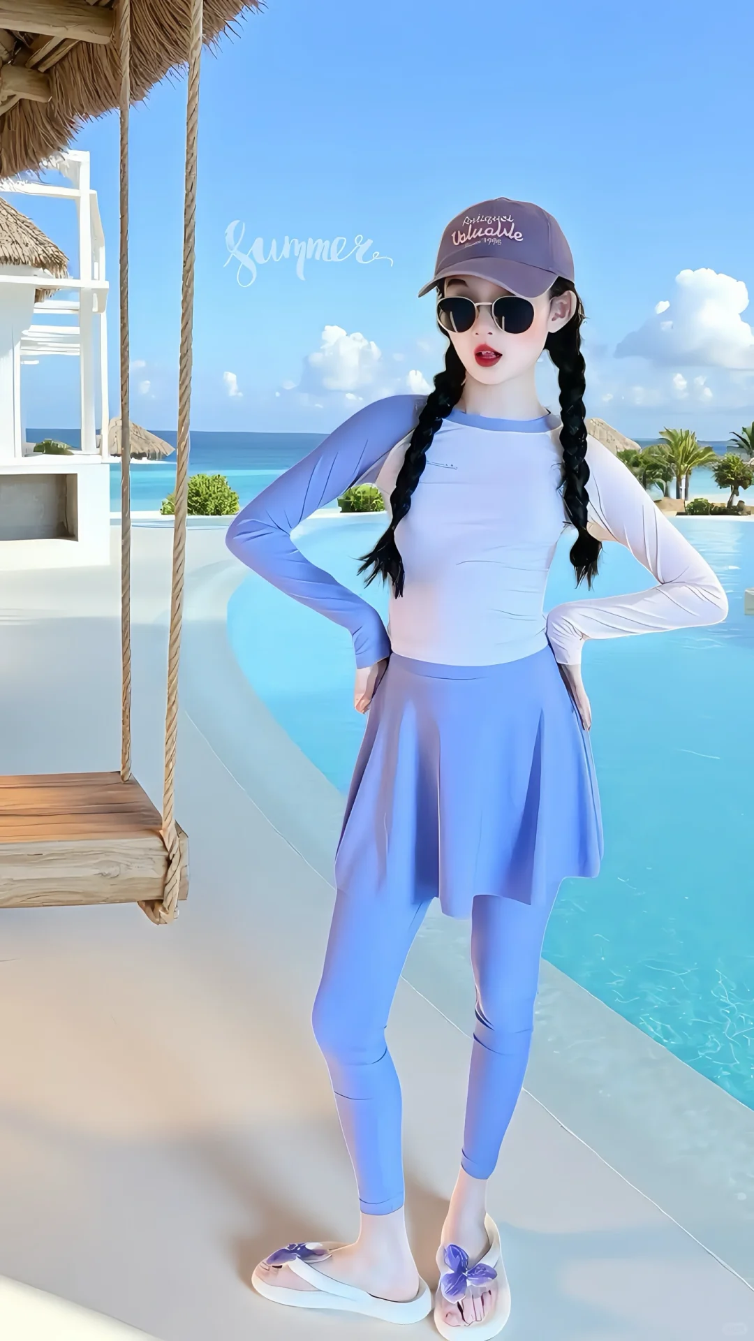 女童的泳衣也太好看了吧！😍