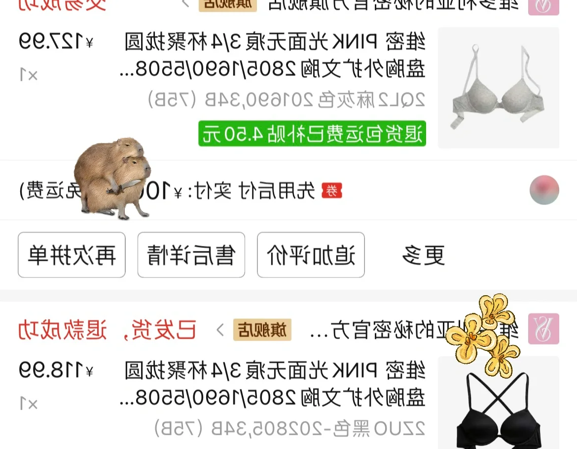 维秘内衣2805和1690对比