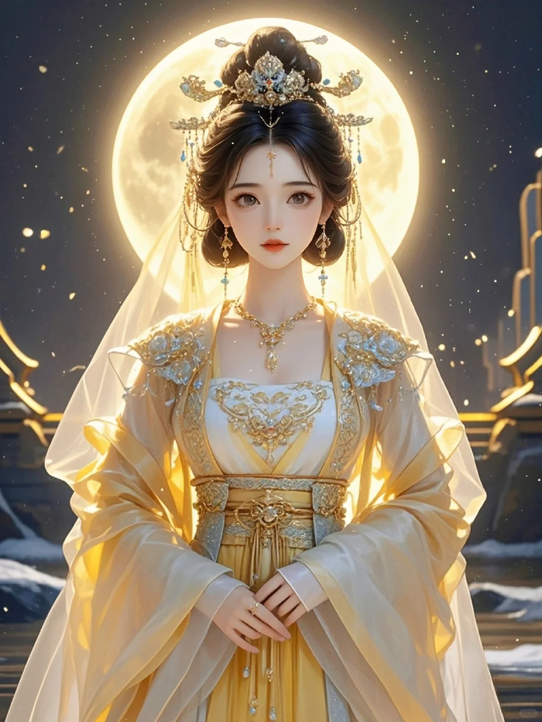 一轮明月，两地相思
