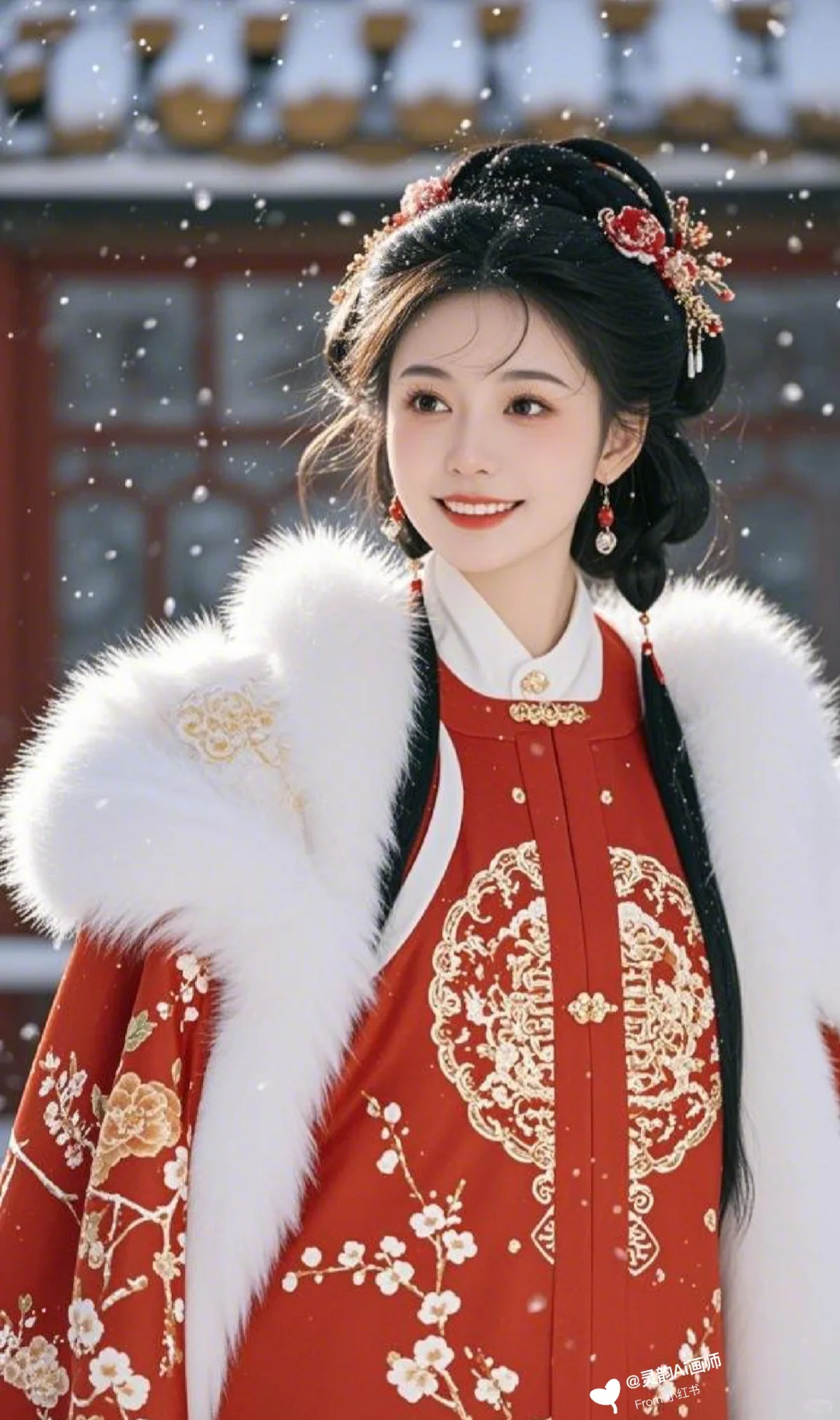 雪天穿汉服真的太好拍啦～
