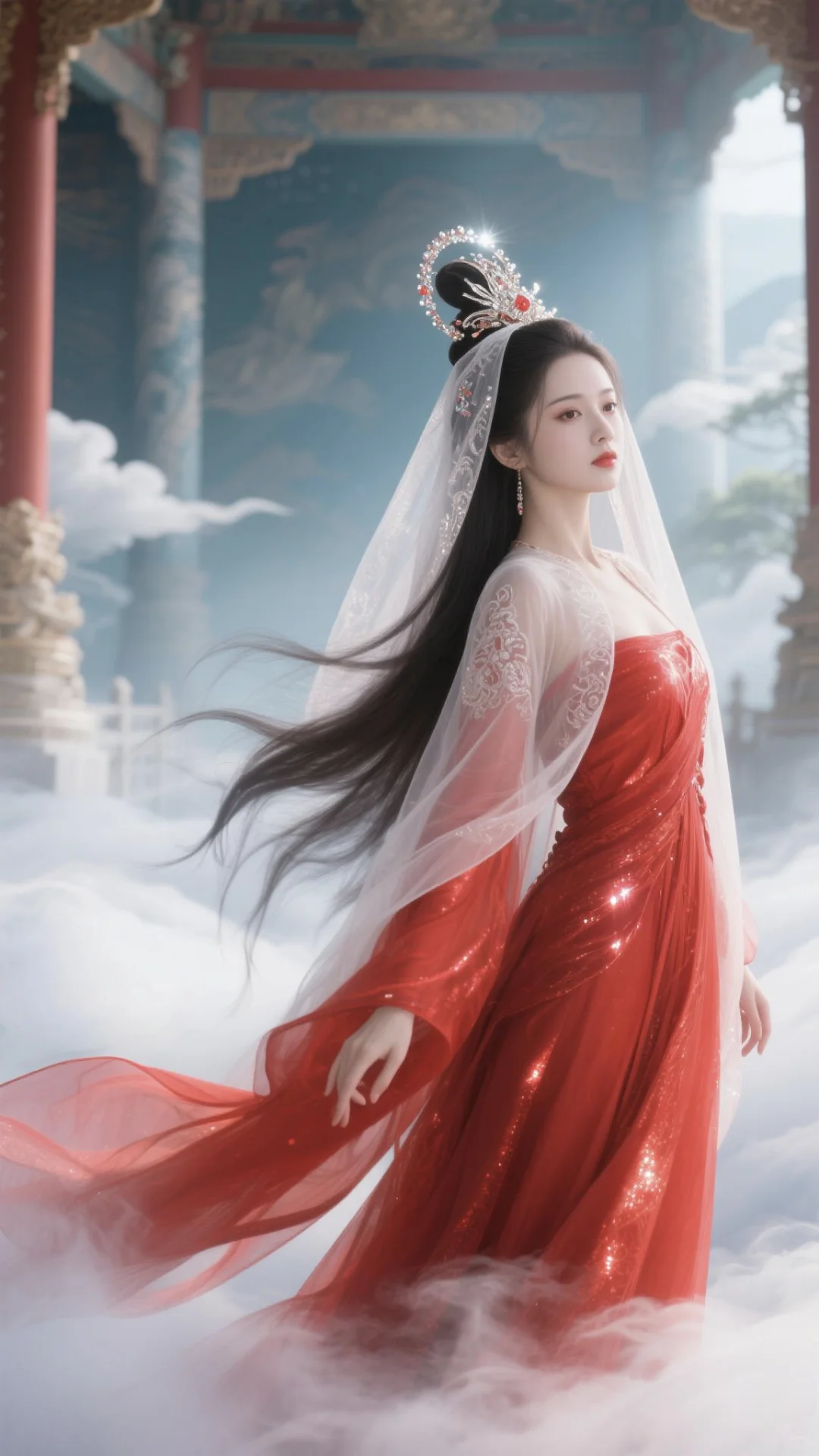 她真的太美了，仙气飘飘的神女