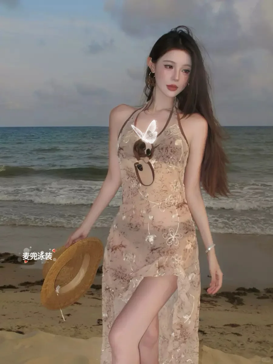 度假海边拍照氛围感拉满✨高级感绝美泳衣👙