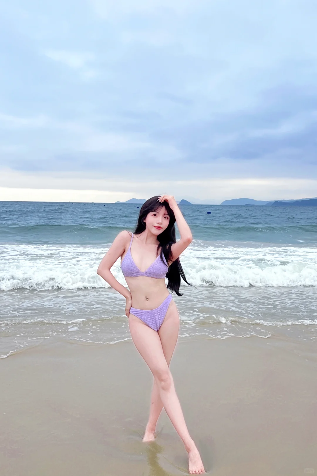 🏖海边日记｜妹妹说紫色更有韵味~