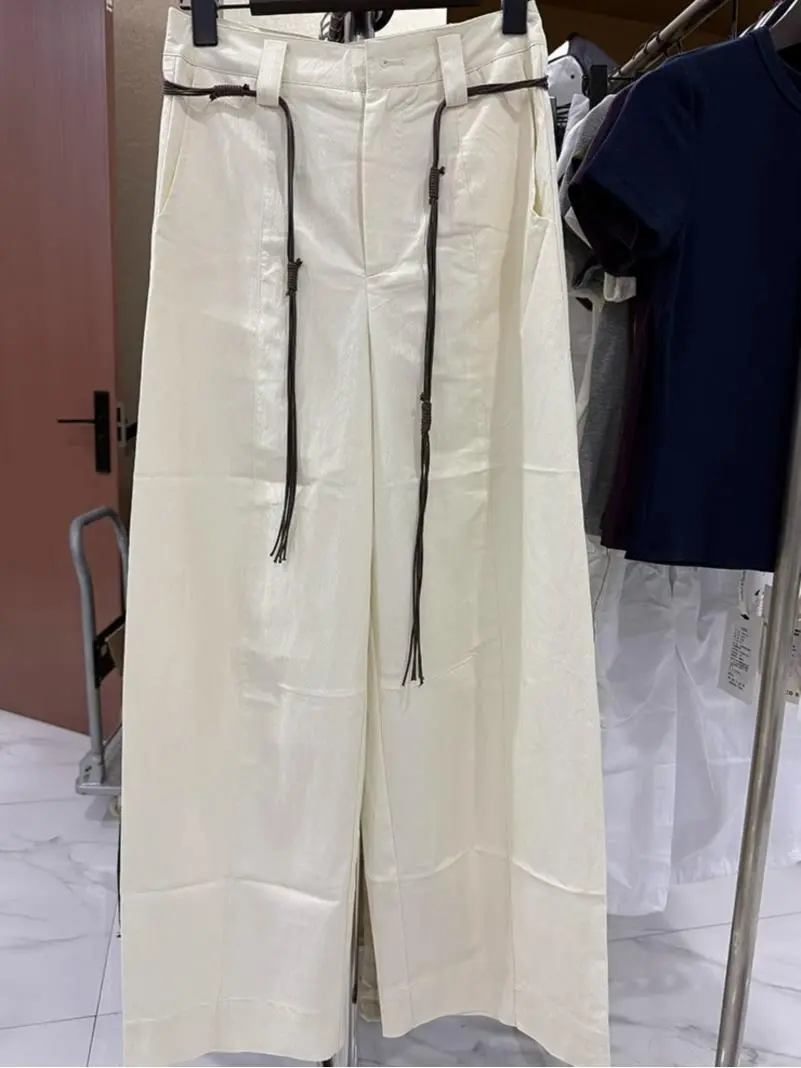 休闲裤女2025新款夏季薄款高腰显瘦宽松