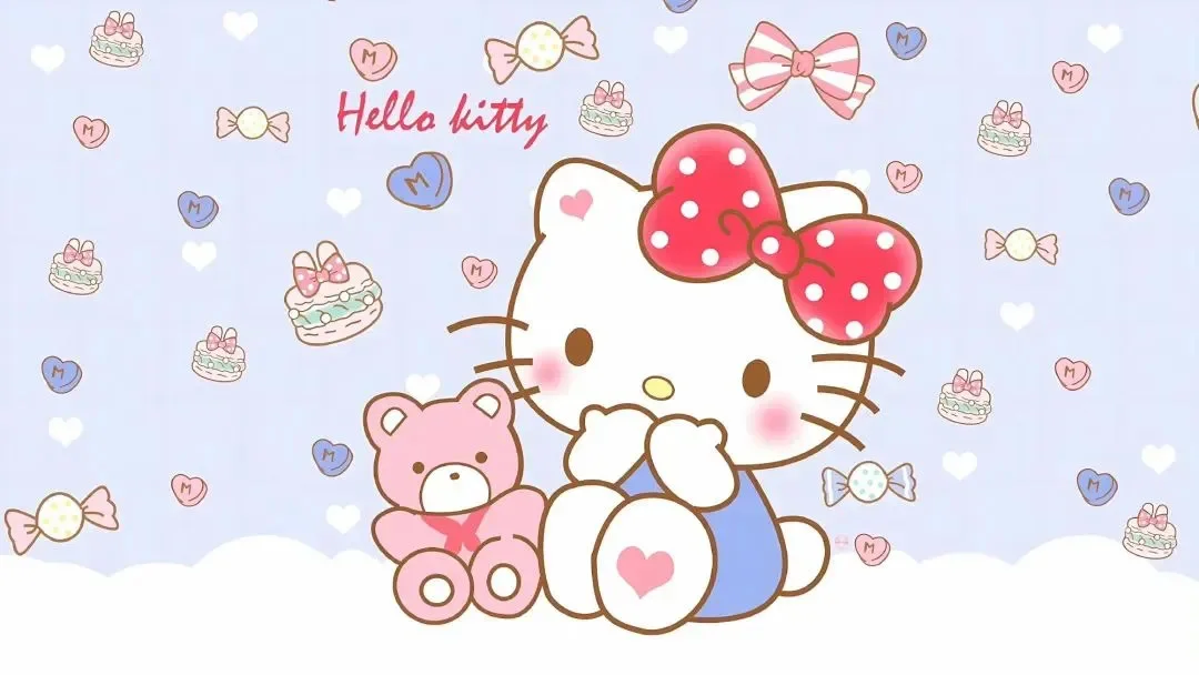iPad 电脑壁纸｜粉红可爱的hello kitty