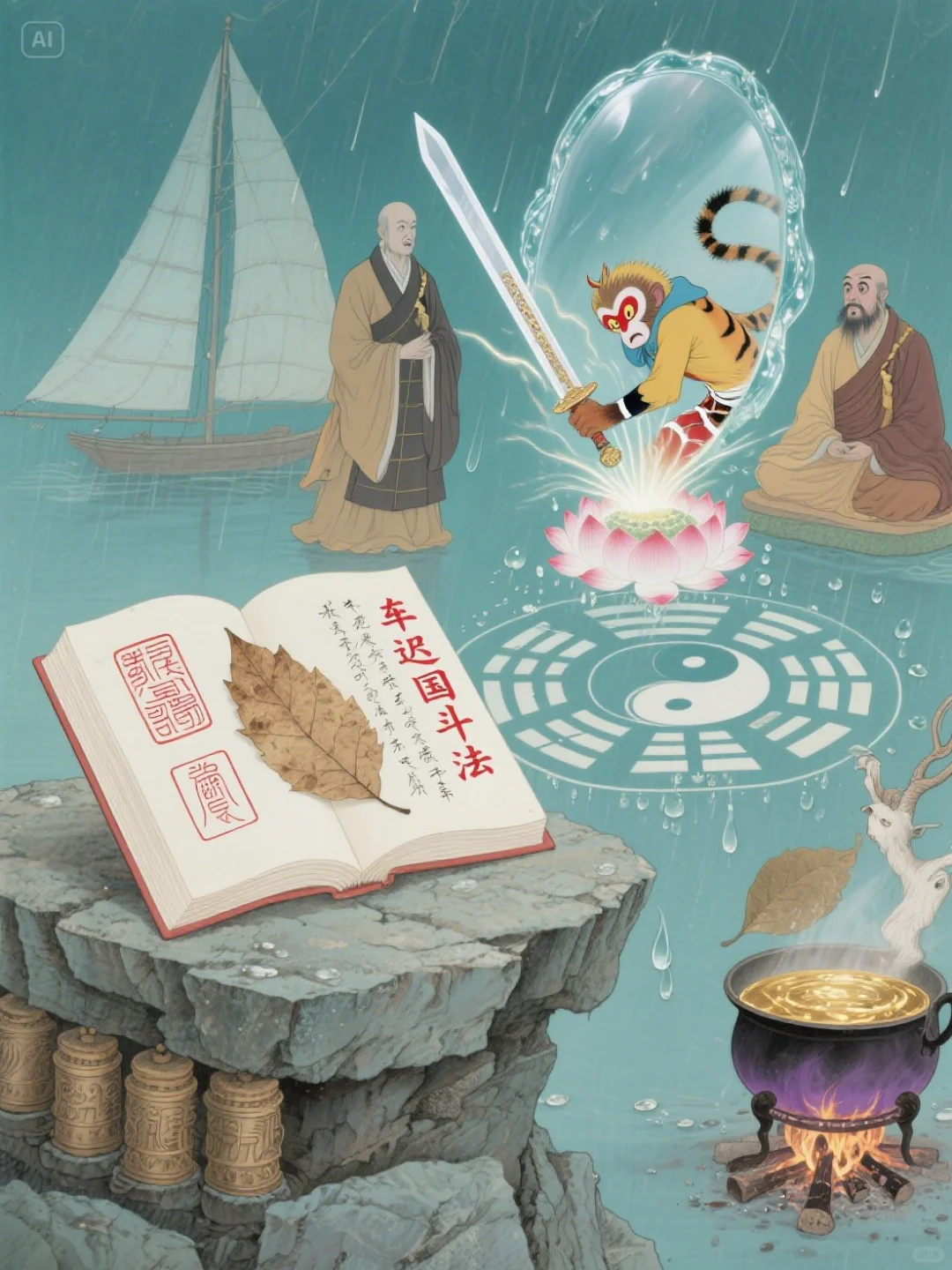 3D裸眼名著，用AI生成西游记！（附提示词）