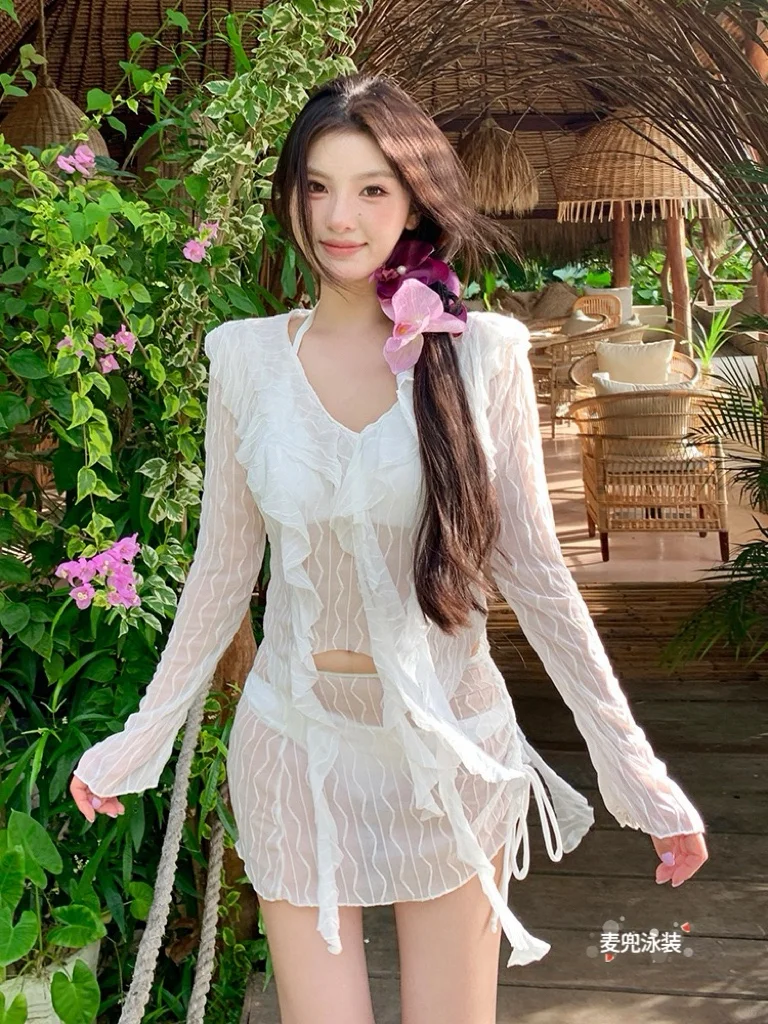 度假⛱️纯欲少女感绝美泳衣！显瘦又甜美～