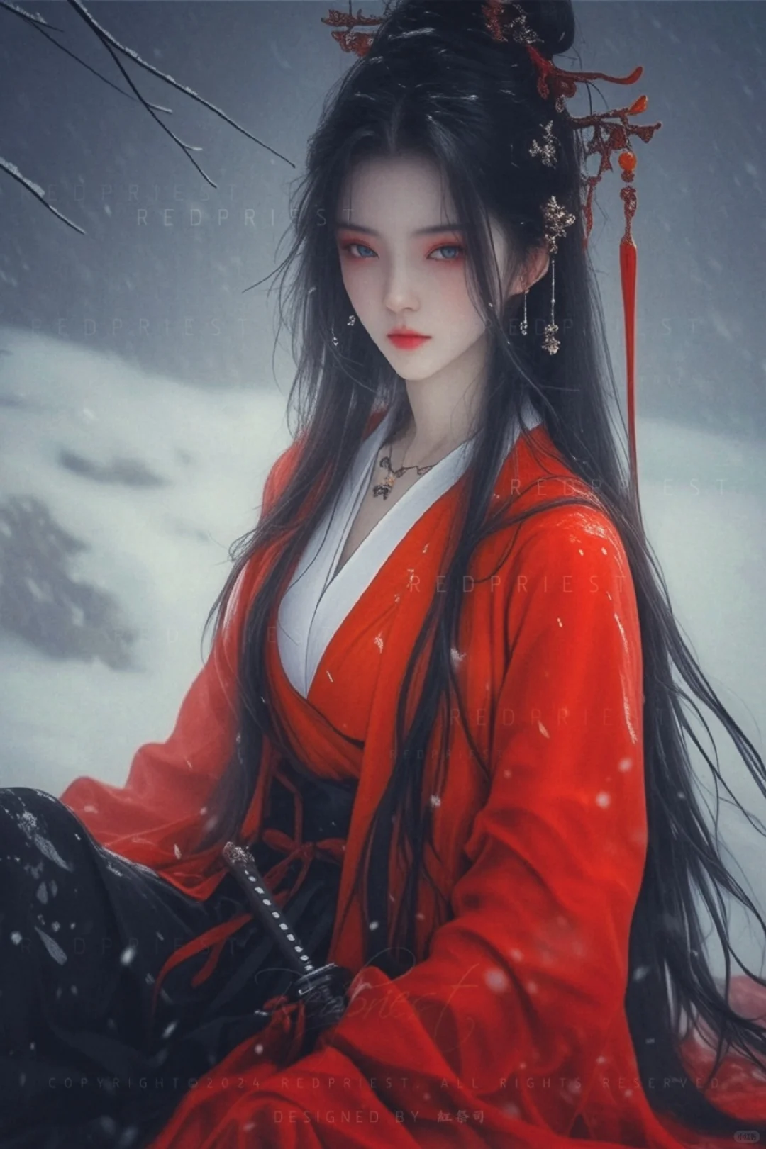 古风 | 雪中红拂