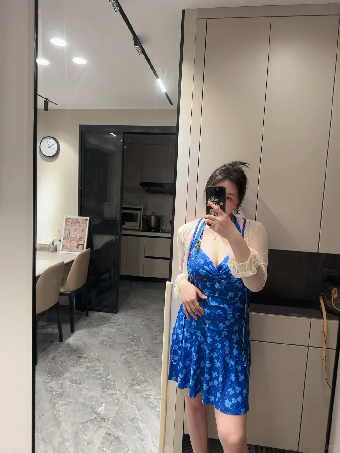 170｜150斤 👙大码女孩真实试穿｜蓝色泳衣