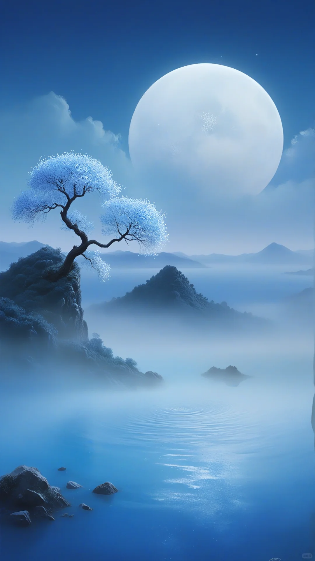 静谧蓝色唯美壁纸