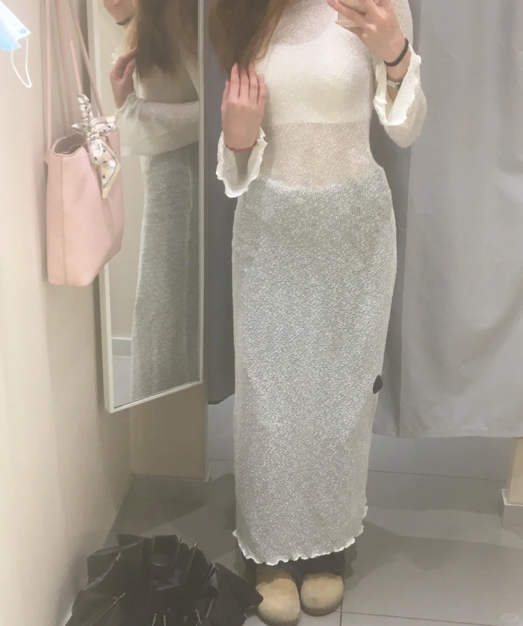 所以透视裙到底该搭什么美背啊