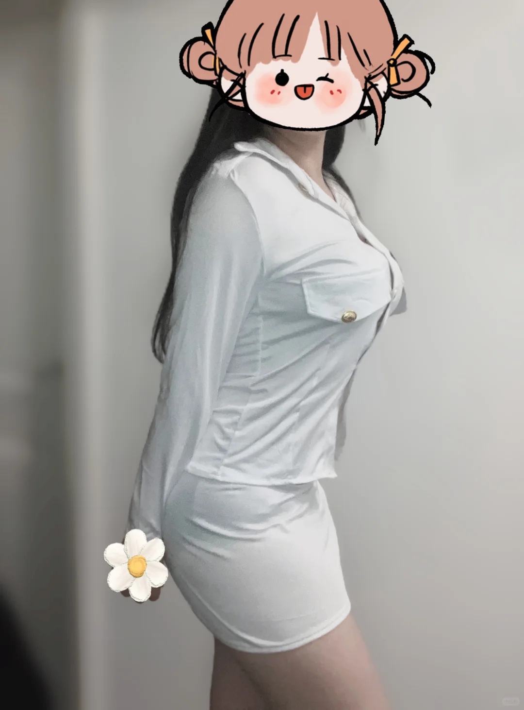 谁能拒绝机长的白衬衫啊！左滑看我穿！！！