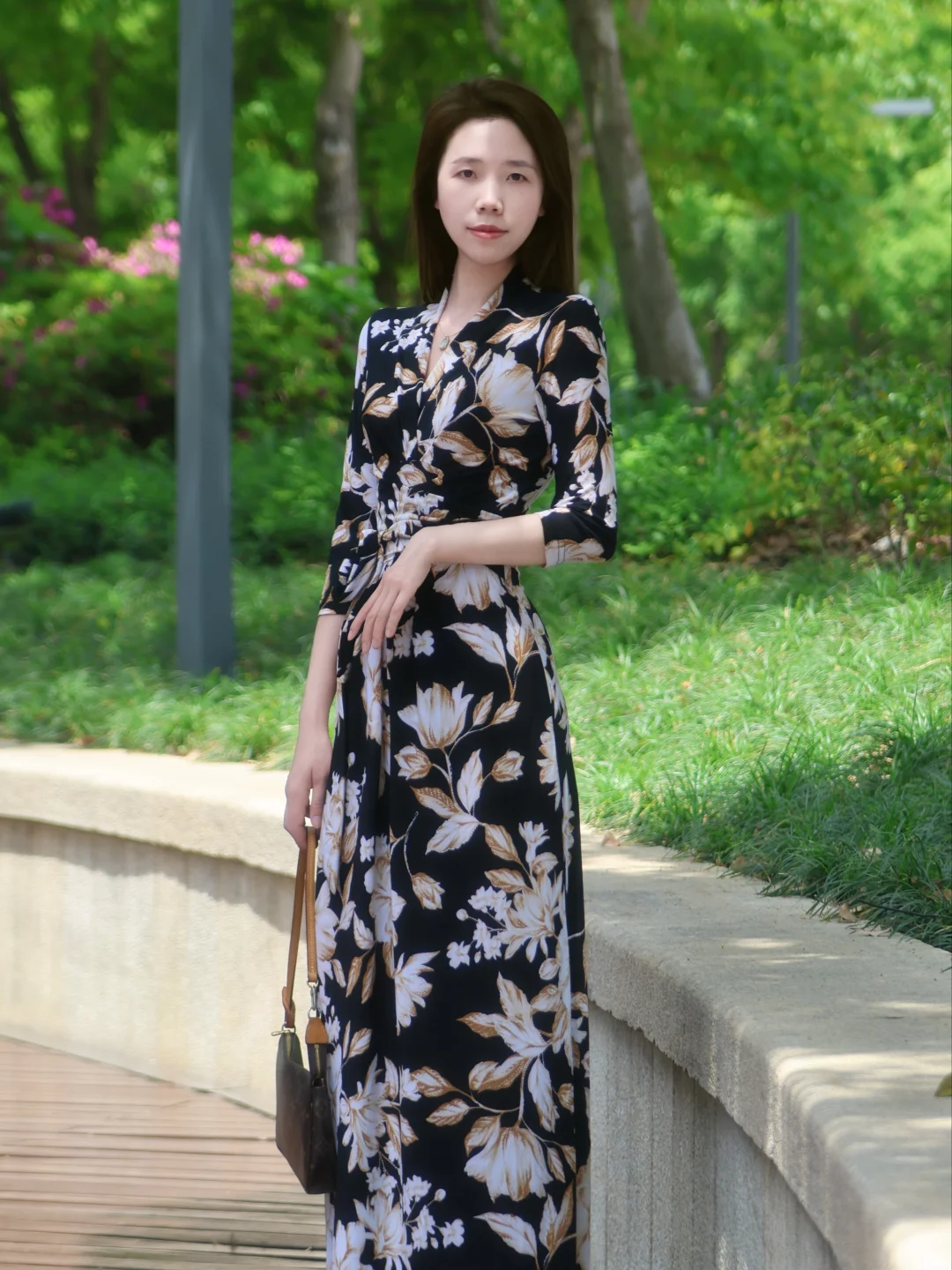 夏季法式优雅长裙欧美连衣裙度假优雅女人味