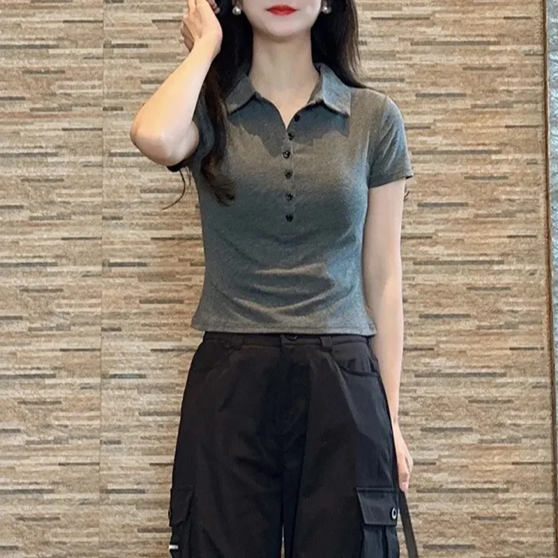 新款时尚套装女短袖打底衫长袖T恤搭配高腰