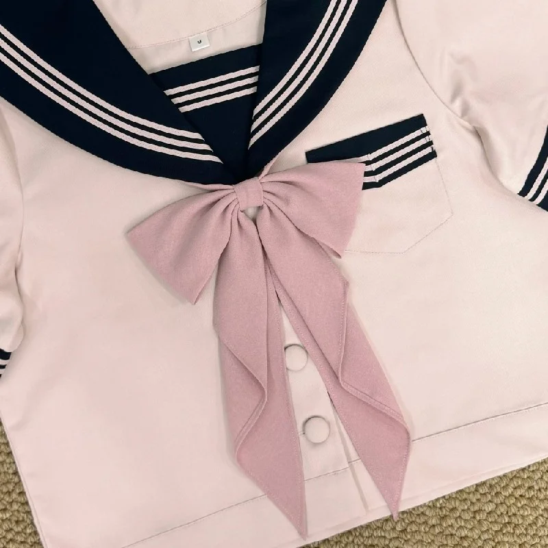 知半城原创绀粉色校供jk制服水手服日系甜