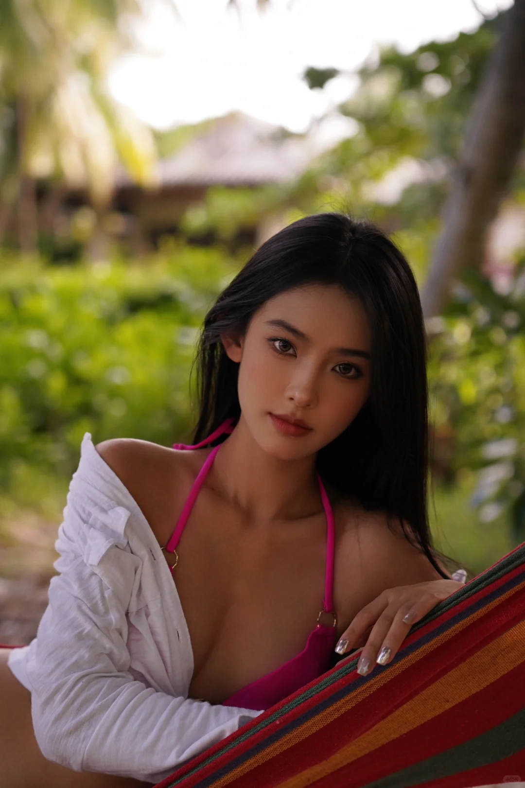 粉色系的夏日浪漫💖，随海风起舞