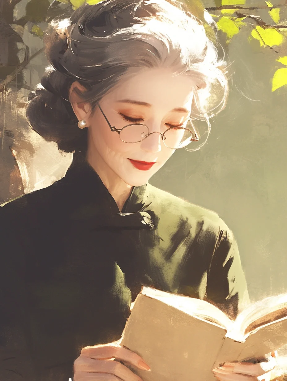 人物插画ღ认真地年轻📚优雅地老去
