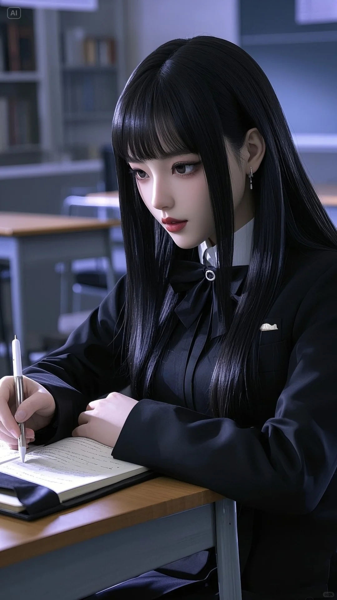 美女制服（AI图）
