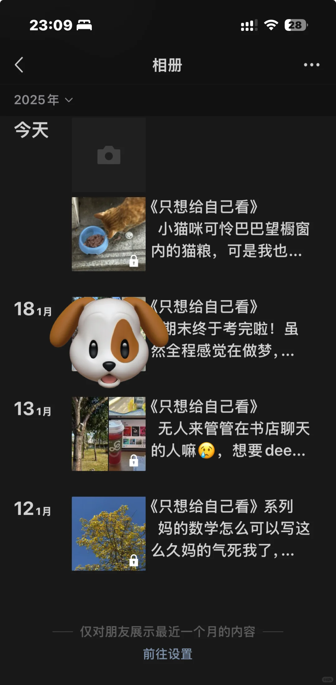 当我爱上私密朋友圈be like：