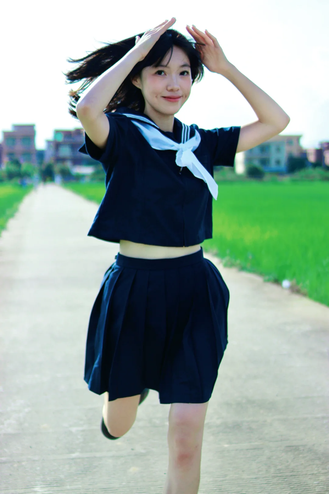 稻田JK制服写真｜竖屏时代的横图魅力🤩