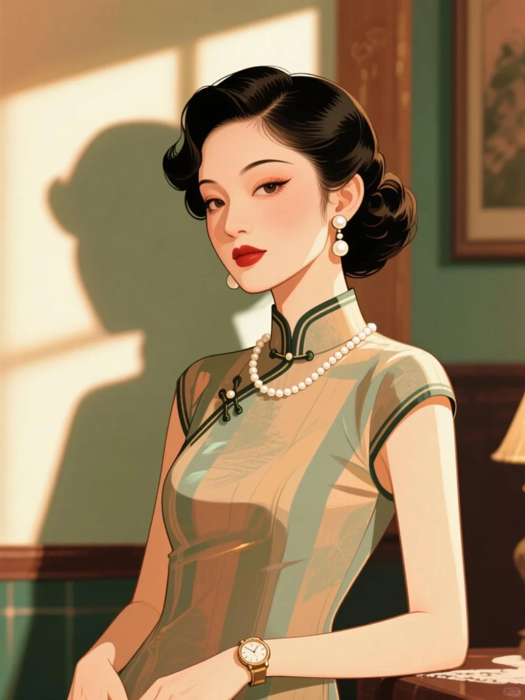 港风插画，再现复古美女韵味