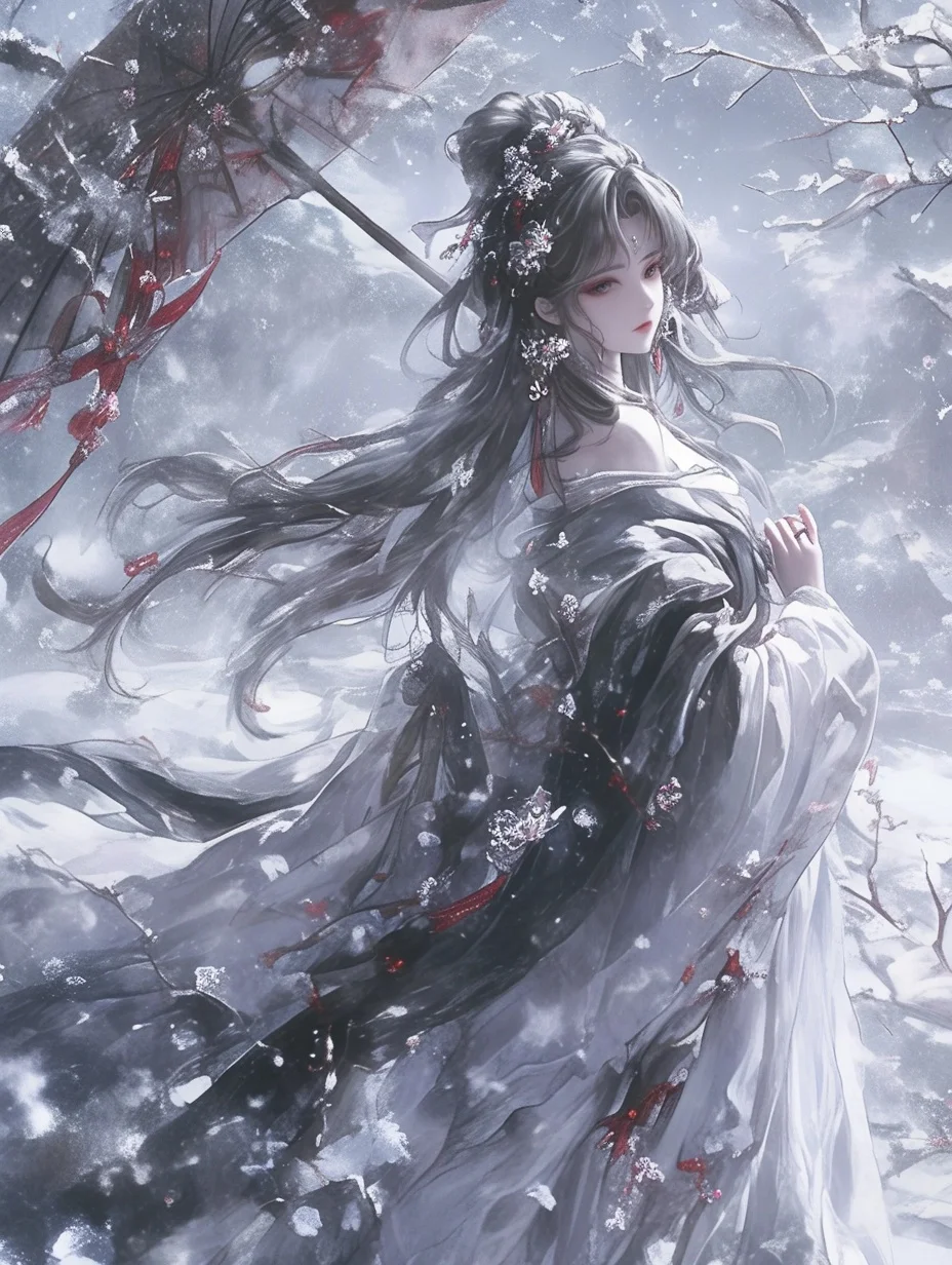 Midjourney 作品 I 踏雪寻梅
