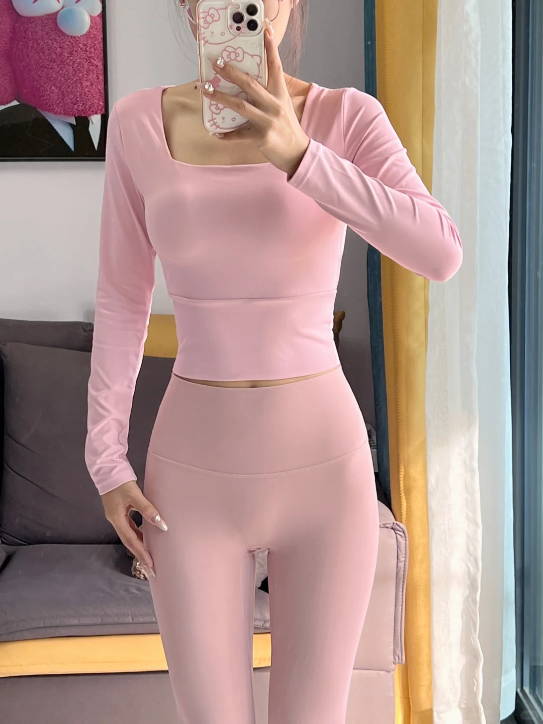 ✨太喜欢啦！温柔色系的瑜伽服穿搭～