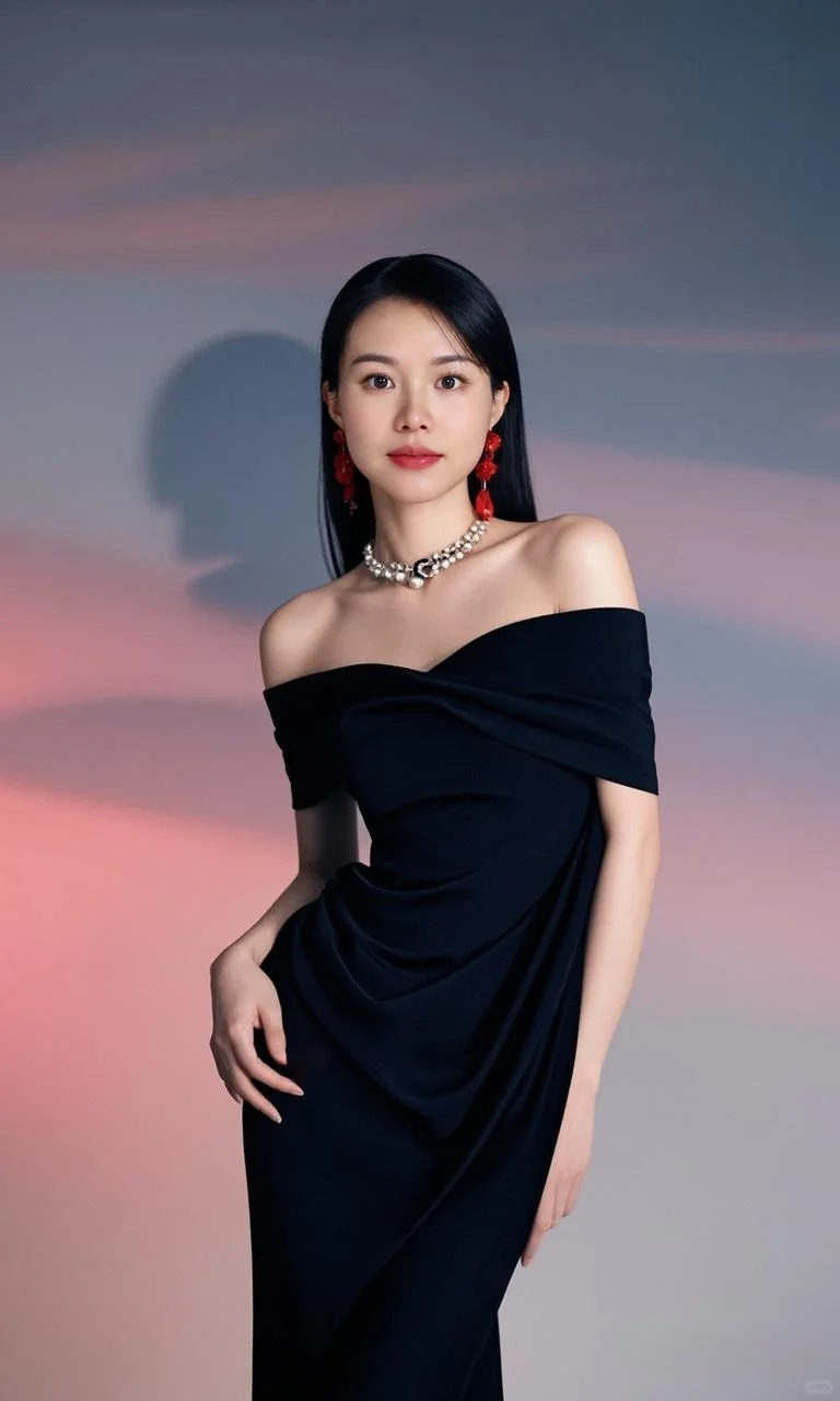 高清美女图片💫黑色礼服之美💫