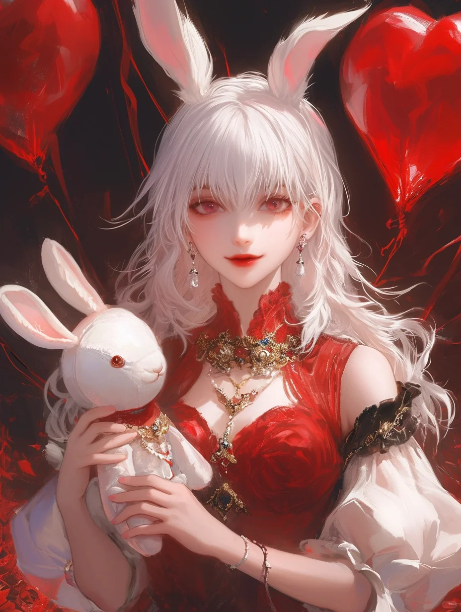【女生头像】精致兔兔女郎，可可爱爱