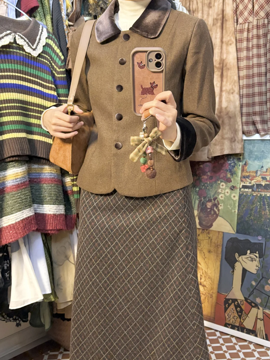 找到版型超好的复古套装！！显瘦文艺又端庄！