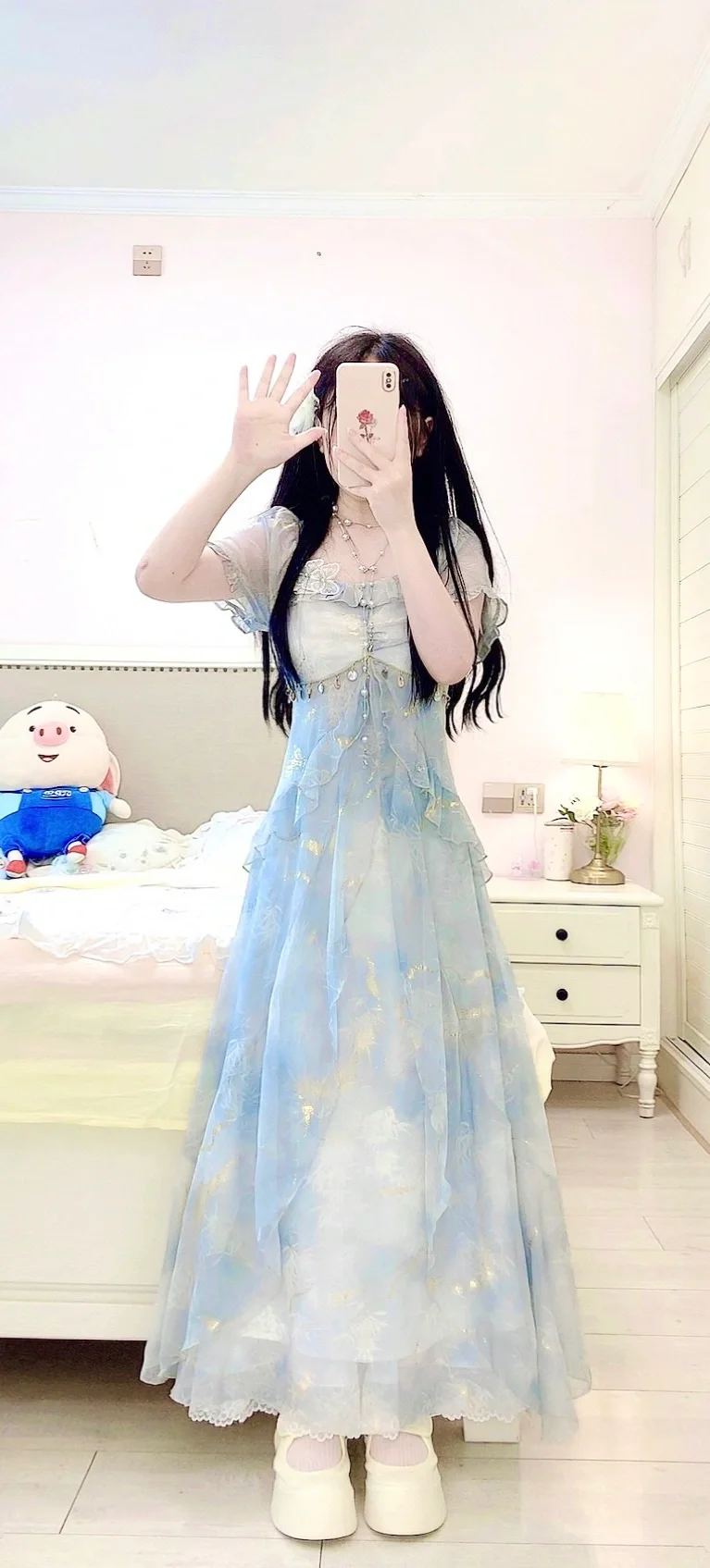 151｜才100多温柔bling闪✨碎花仙女裙🌷超美！