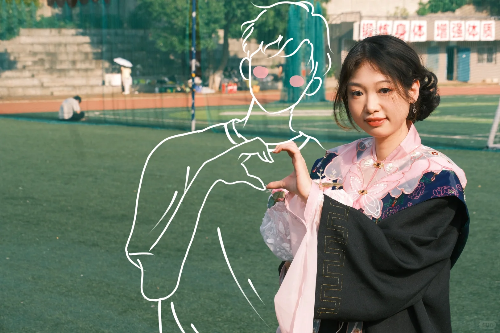 毕业照线条👩🏻‍❤️‍👨🏻