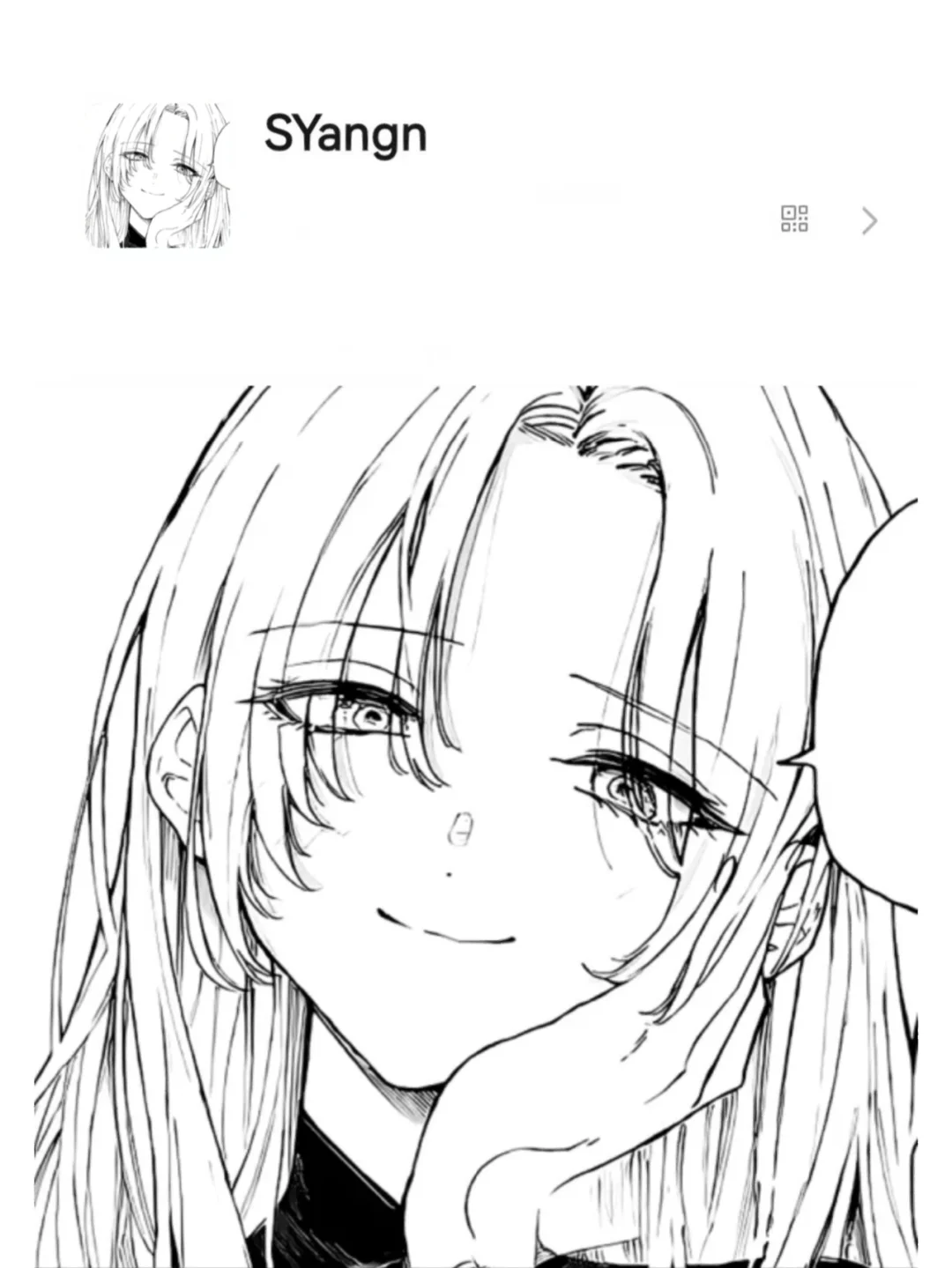 黑白漫画女生头像