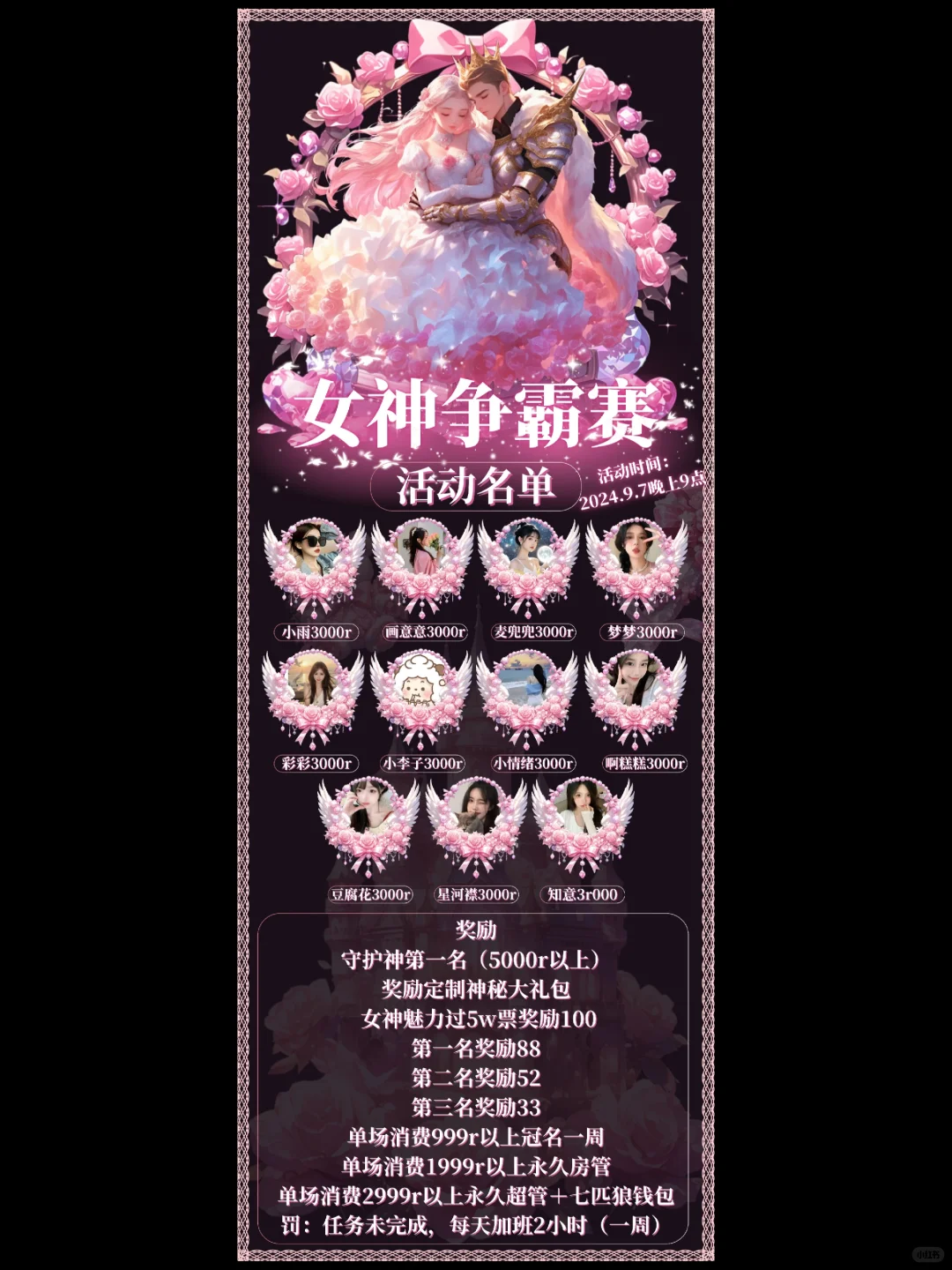 语音厅女神争夺赛图