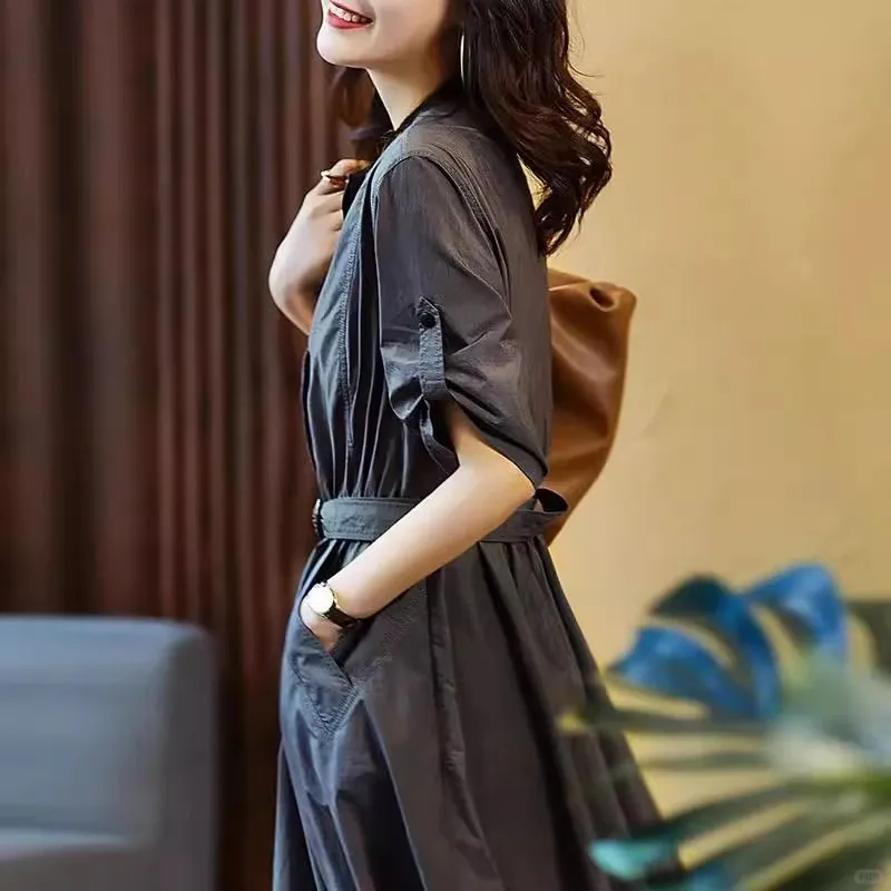 清爽又甜美👗充满青春活力🌞工装连衣裙