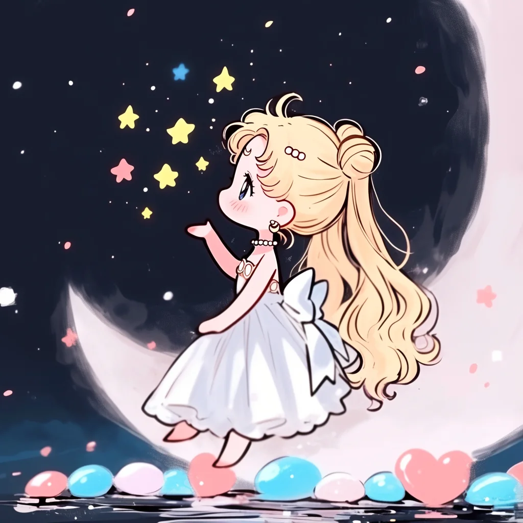“走进星海，去打捞遗失的繁星”美少女头像